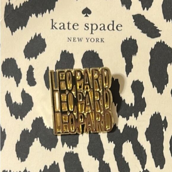 kate spade Gold Tone Leopard Leopard Leopard Pin Brooch - Picture 1 of 6